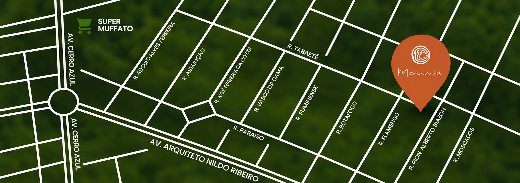 Mapa ilustrado da localização do Morumbi Residence